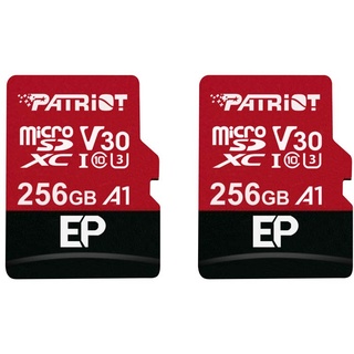 Patriot Memory 256GB A1 / V30 Speicherkarte für Android-Telefone und -Tablets, 4K-Videoaufnahme - 2er Pack