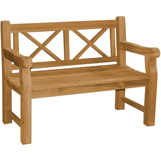 Friesenbank Märsta XXL Gartenbank Teak Massivholz - Breite: 120 cm - Braun