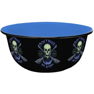 Geda Labels Müslischale Skull Witchcraft Emaille-Optik Schwarz 600 ml