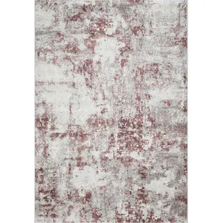 Novel Webteppich , Grau, Rosa, Silberfarben , Textil , Abstraktes , rechteckig , 133x195 cm , Oeko-Tex® Standard 100 , für Fußbodenheizung geeignet , Teppiche Und Böden, Teppiche, Webteppiche