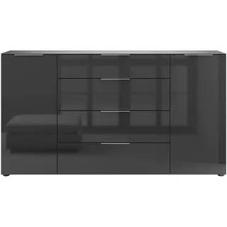 Manjana Möbel Sideboard »Style« mit Metallgriffen & Glasfront, Soft-Close, Selbsteinzug, in 2 Breiten