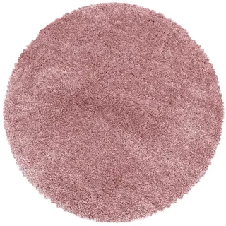 Ayyildiz FLUFFY 3500 Hochflorteppich Ø 120 cm Rosa