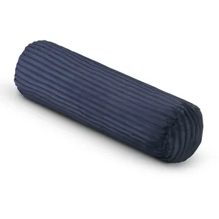 Bestlivings Kissenrolle XXL Cord-Optik Mitternachtsblau 20x70cm Nackenrolle | Kuschelig weich, OEKO-TEX STANDARD 100, abnehmbarer Bezug mit Reißverschluss, maschinenwaschbar & vielseitig einsetzbar