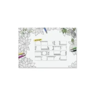 Sigel Adult Coloring HO580 Schreibunterlage Blanko Schwarz/Weiß (B x H) 595 mm x 410 mm