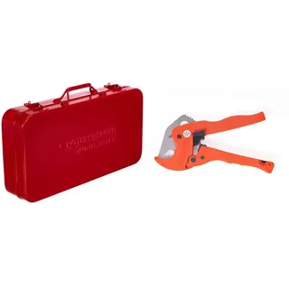 ROTHENBERGER Industrial Muffenschweißgerät als 10 teiliges Set im Transportkoffer - 650 Watt; Arbeitstemperatur: 260°C - 36051 & PREMIUM Kunststoff Plastik Rohr Schere bis 42 mm