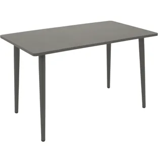 DEGAMO Gartentisch Esstisch DENVER 70x120cm, Metall grau - Grau