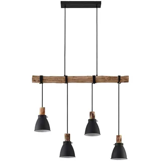 Lindby Esstisch Pendelleuchte Metall Holz, Hängeleuchte Esszimmer 4x E14 max. 8W ohne Leuchtmittel Hängelampe Wohnzimmer Esszimmerlampe Küchenlampe