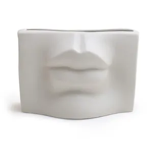 SUREH Vase mit Weißem Gesicht, Abstrakte Augenvase, Moderne Keramik-Blumenvase, Lippe, Nase, Abstrakte Skulptur, Blumentöpfe für Zuhause, Büro, Wohnzimmer, Tischdekoration(#4)