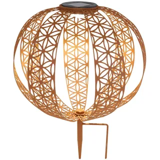 GLOBO Metall Solarleuchte rost 33646R