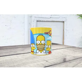 La Huella Personalisierte Tasse von Homer, Marge und Familie; ideal für alle Simpsons-Liebhaber.