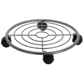 Topfständer Metall mit Rädern 35 cm , Silberfarben , 35x35x35 cm , Dekoration, Blumen & Blumentöpfe, Übertöpfe