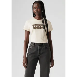 Levi's® T-Shirt »THE PERFECT TEE«, mit Marken Print Levi's® ANNESSA CHEETAH BW FILL WHITE SWAN L (40)