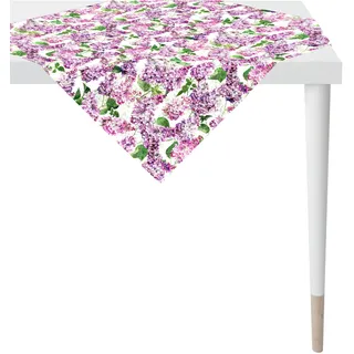 APELT Mitteldecke 6820 SPRINGTIME 88 x 88 cm Flieder/Weiß/Grün