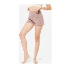 Shorts Yoga Damen Baumwolle - Braun, S