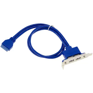 KALEA-INFORMATIQUE Low Profile-Winkel USB 3.0 5G mit 2 Anschlüssen vom Typ A. Zur Verbindung mit einem internen USB3-Mainboard-Port mit 19 Punkten.