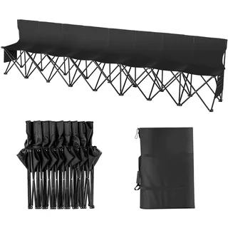 Vevor Klappbank 8-Sitzer Schwarz