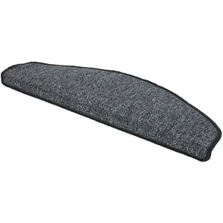 Stufenmatte ANDIAMO "Bob, Made in Poland" Gr. 21, grau (anthrazit), B:65cm H:4,5mm L:28cm, Kunstfaser, Teppiche, Stufenmatte, melierte Schlinge, selbstklebend, Set mit 2 Stück oder 15 Stück