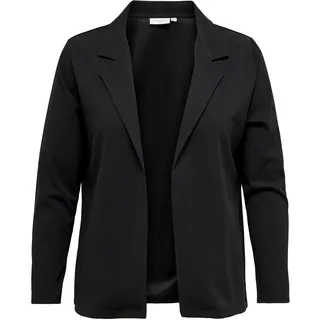 ONLY CARMAKOMA Damen Blazer Große Übergröße | Business Cardigan Strickjacke | Plus Size Basic CARSANIA, Farben:Schwarz, Größe:50-52