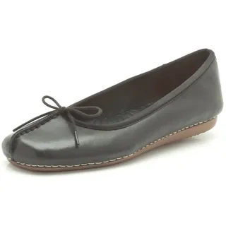 CLARKS Freckle Ice Ballerinas Black Leather 41