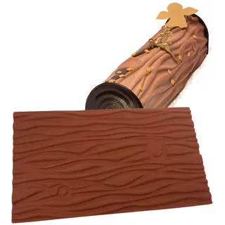 Daudignac Tapis relief silicone Bûche de Noël Motif Bois