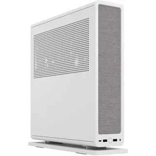 Fractal Design Ridge Weiß - Kompaktes m-ITX Gaming-Gehäuse mit PCIe 4.0 Riser und 2X 140mm PWM Lüftern - Inkl. USB Typ-C Anschluss