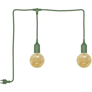 Pendelleuchte Silikon IP44 E27 Grün OSRAM l:600 cm Kabel Außen Hängelampe Garten