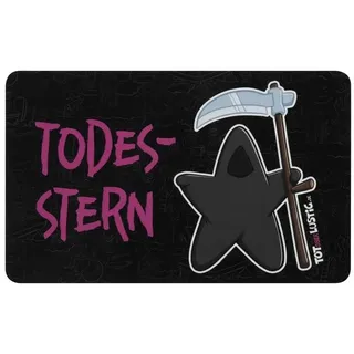 UNITED LABELS Tot aber lustig Brettchen - Todesstern Michael Holtschulte Frühstücksbrettchen Schneidebrettchen aus Resopal Schwarz