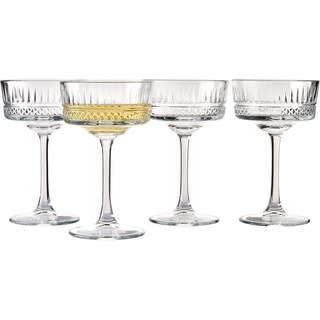 Pasabahce Elysia Sektgläser - 260 ml, Set aus 4 Stück, Hochzeit Sektgläser für Brautparty, Kristallklare Champagnergläser, Cocktailgläser für festliche Anlässe und Partyabende