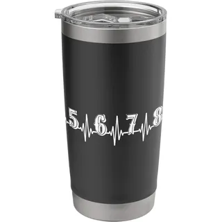 Linedance EKG Linedancing Tänzer Linedancer Herzlinie Doppelwandiger Edelstahl-Thermobecher