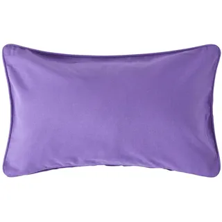 Homescapes Kissenhülle lila 30/50 cm, 100% Baumwolle , Textil , Uni , Rechteckig , 30x50 cm , Oeko-Tex® , Heimtextilien, Bezüge, Kissenbezüge