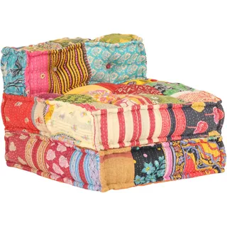 Modularer Pouf Patchwork Stoff