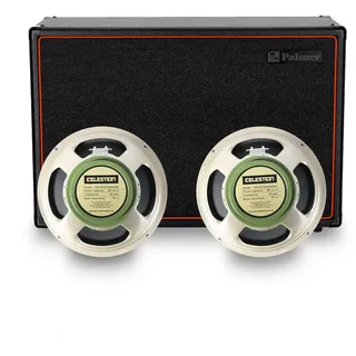 Palmer CAB 212 BX GBK - Gitarren Lautsprecherbox mit Celestion Greenback 2 x 12, Open-Back