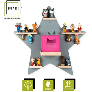 BOARTI Kinderregal BOARTI 52 cm Holz grau Stern