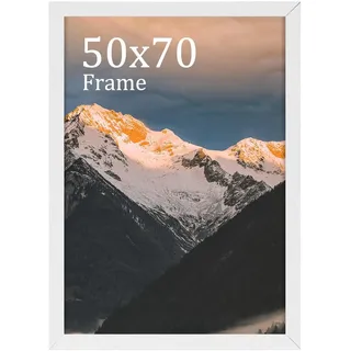 UHOUSEST Bilderrahmen 50x70 cm aus Holz Posterrahmen Weiß