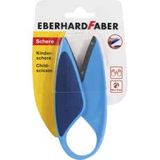 Eberhard Faber 579951 - Kinderschere für Links- und Rechtshänder, Mini Kids, Schere blau