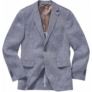Lebendiges Leinen-Sakko Blau 46