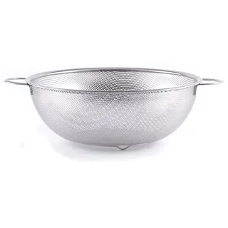 HENDI Gemüsesieb perforiert mit Untersatz und 2 Griffen Ø 31,5 cm H 12 cm Edelstahl