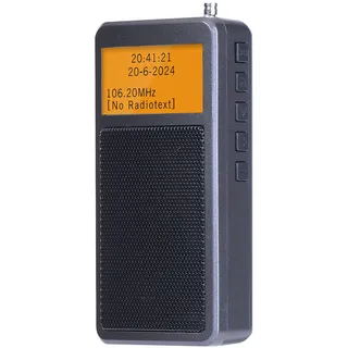 HanRongDa HRD-205 Tragbares FM-Radio – BT-Kopfhörerfunktion, Autoscan, Wecker & Display mit Kopfhöreranschluss