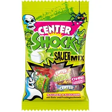 Center Shock Sour Mix, 8 Packungen mit je 11 extra-sauren Kaugummis, Mit Füllung + ohne Farbstoffe