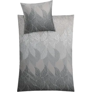 KLEINE WOLKE Jamiro Blätter Grau 155 x 220 cm + 80 x 80 cm