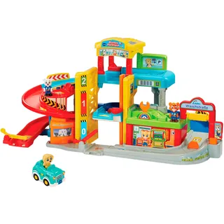 Vtech Spielwelt "Tut Tut Baby Flitzer, Buntes Parkhaus" inklusive 3 Fahrzeuge (Taxi, Sportwagen, Lieferwagen), bunt