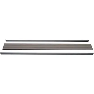 MCW Abschluss-Set für WPC-Sichtschutz Savoie Abschlussprofil Windschutz WPC-Pfosten 180cm Grau