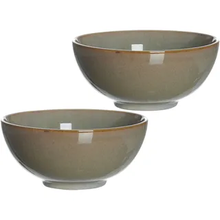 Ritzenhoff & Breker Schalen-Set Buddha-Bowls Puebla, 2-teilig, je 950 ml, Grau, Keramik