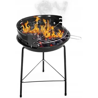 Rundgrill 33 cm - Standgrill mit 3 Beinen Holzkohle Holzkohlegrill Verstellbarer Grillrack