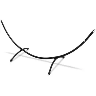 Amanka Xl-Hängemattengestell für 1 Person bis 120kg, 300/100 cm, schwarz , Schwarz , Metall , Rechteckig , 100x90x300 cm , Gartenmöbel, Gartenschaukeln, Hängematten