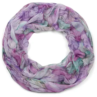 Stylebreaker "Loop mit bunten Federn", 1 Stk., violett, grün),