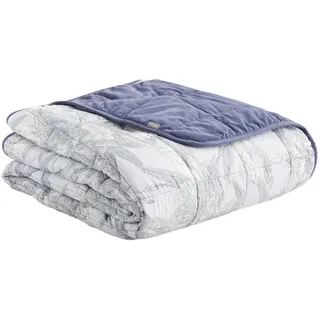 home&you Tagesdecke Flowa , Hellblau , Textil , 200x220 cm , Heimtextilien, Bettwäsche & Leintücher, Tagesdecken