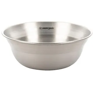 Snow Peak Edelstahl-Geschirrschüssel M, Silber, leichte, langlebige Schüssel für Zuhause, Camping & Outdoor