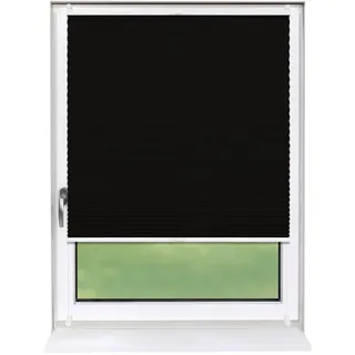 Deco-Raum Plissee Basic 55 x 150cm Klemmfix ohne Bohren , Schwarz , Textil , 55x150 cm , Heimtextilien, Vorhänge, Plissees