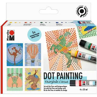 Marabu Dot Pen Set 4 x 25 ml Mehrfarbig
